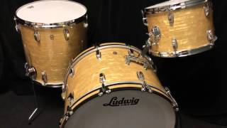 Video thumbnail for Steve Maxwell Ludwig Legacy Mahogany 13/16/22 drum set with our new repro rail tom holder by Steve Maxwell Drums