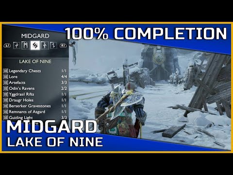 God of War Ragnarök - Lake of Nine (Midgard) - 100% Completion