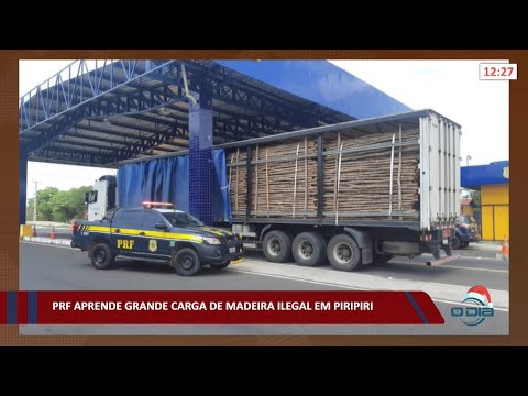 PRF aprende grande carga de madeira ilegal em Piripiri 01 12 2021
