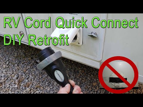 RV 30 amp Shore Power Cord Quick Connect Retrofit on Older Campers
