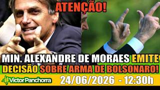 AGORA!  AO VIVO! MIN. ALEXANDRE DE MORAES ANALISA DEPOIMENTO E TOMA DECISÃO SOBRE ARMA DE BOLSONARO!