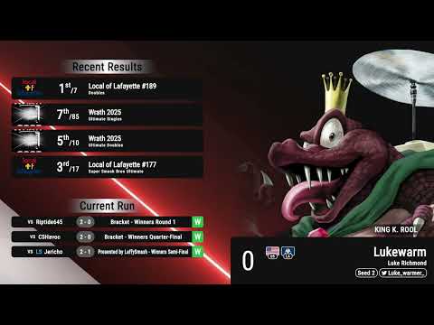 Zie (Palutena) vs Lukewarm (King K. Rool) - Winners Final - Local of Lafayette #189