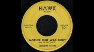 GERALDINE TAYLOR   MOTHER SURE WAS RIGHT   HAWK 201