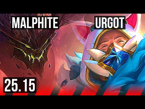 MALPHITE vs URGOT (TOP) | Dominating | EUW Diamond | 25.15