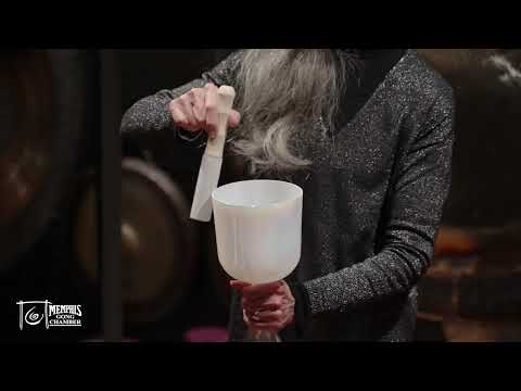 Meinl 5.5" Crystal Singing Chalice, Note A, Creamy, Brow Chakra