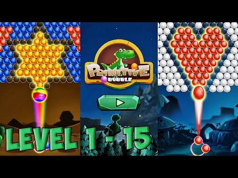 Bubble Shooter Level 1 - 15 [ Primitive Bubble ] HD