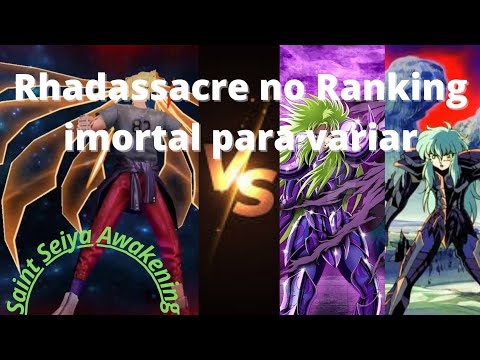 Radamanthys counter de Shion Sapuris. Rhadassacre no rank Imortal. Saint Seiya Awakening duelos PVP.