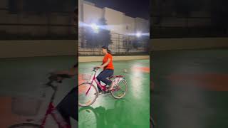 Tanishka learning to cycle