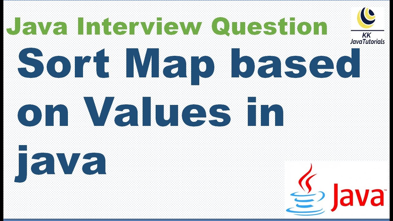 How do you sort a map on the basis of value?