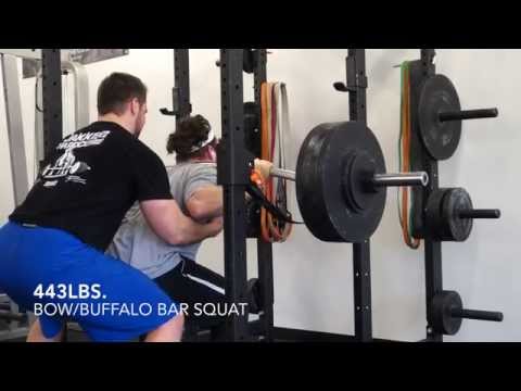 Squat Progression- 443lb. and 433lb. Buffalo/Bow Bar Squat