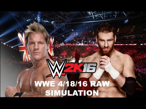 WWE 2K16 (PS4): Chris Jerico vs. Sami Zayn | 4/18/16 WWE Raw Simulation