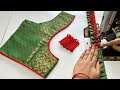 Simple And Easy Frill Blouse Back Neck Design Cutting And Stitching Back Neck Blouse Design