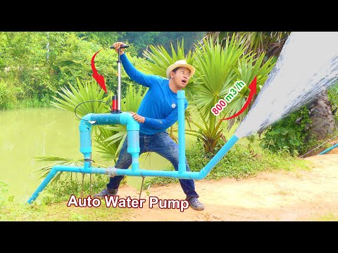 Free electricity | I turn PVC pipe into a water pump at home free no need electricity power