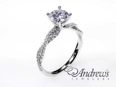 Sylvie Twisted Diamond Engagement Ring-S1523