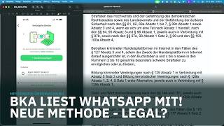 WhatsApp: BKA kann deine Chats mitlesen - geleaktes Dokument zeigt, wi
