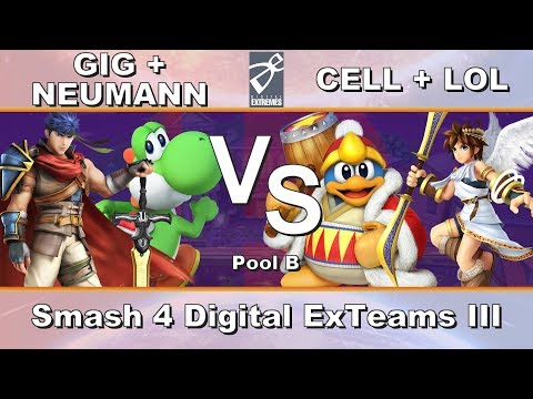 [DE] Smash 4 Digital ExTeams III - Pool B - GIG + NEUMANN vs CELL + LOL