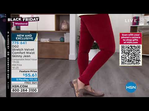 DG2 by Diane Gilman Stretch Velvet Comfort Waist Ultra S...