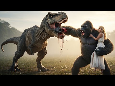 King Kong vs T-Rex – Ultimate Jungle Fight Scene | Kong movie | Bigfoot movie