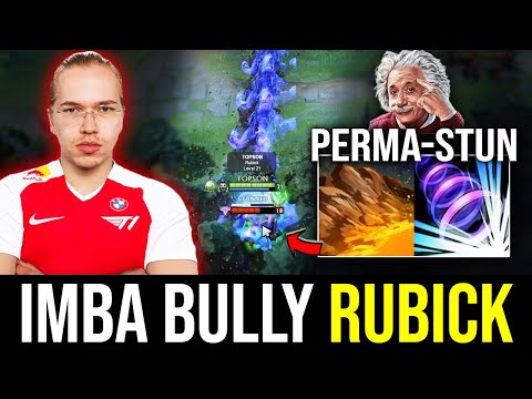 TOPSON imba perma-stun RUBICK - 200 IQ Combo (Fissure + Timbewalk) DOTA 2