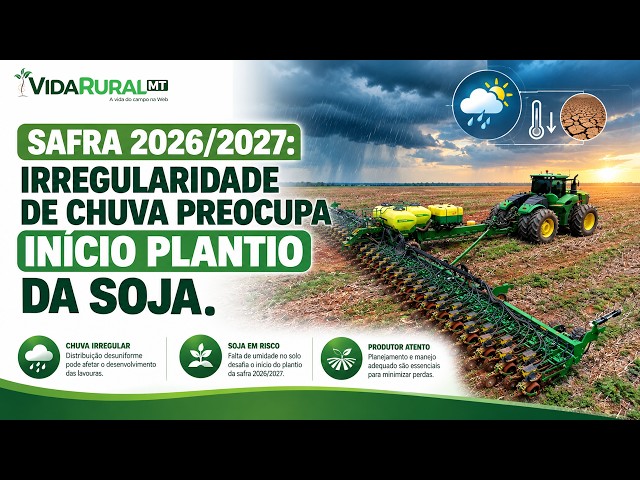 IRREGULARIDADE DE CHUVA PREOCUPA INÍCIO PLANTIO DA SOJA