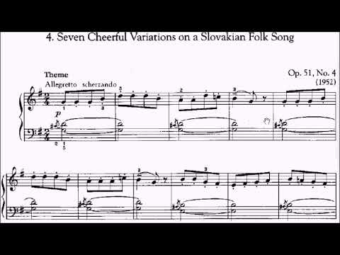 RCM Piano 2022 Grade 8 List D No.3 Kabalevsky Seven Variations Op.51 No.4 Sheet Music