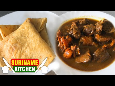 Roti Met Doks Vlees (Eenden Vlees Met Surinaamse Roti) | Roti With Duck Meat | Suriname Kitchen