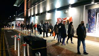 video: Watch: Huge queues at 7am outside supermarket for Christmas food