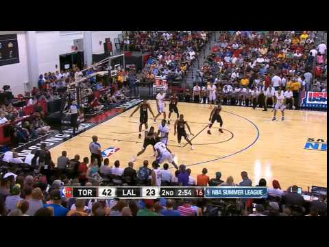 Bruno Caboclo Defense vs. Lakers NBA Las Vegas Summer League Jul. 11/2014