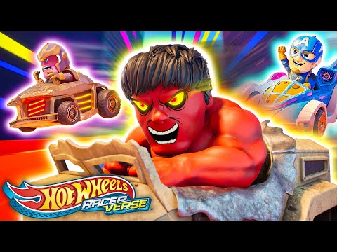 Capa de Carro Hulk Vermelho Destrói... E Bate! | Hot Wheels RacerVerse