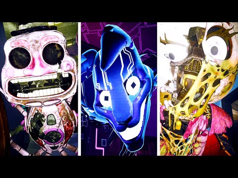 Cassie Gets Attacked & Captured By All Animatronics Bosses - FNAF Security Breach Ruin DLC