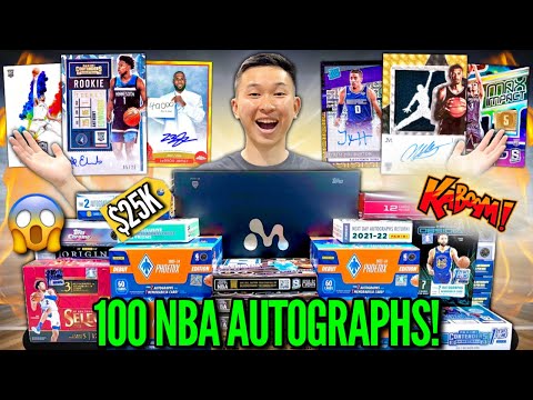 Opening INSANE $25,000 NBA BASKETBALL PACKS until I pull 100 AUTOGRAPH CARDS (MONSTER PULLS)! 😱🔥