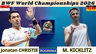 Download lagu Jonatan Christie vs Kicklitz | BWF World Championships 2026 Men's Singles R64 Highlights mp3