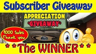 The Subscriber Giveaway Winner, we can&#39;t accept anymore REQUESTS for stuff.
