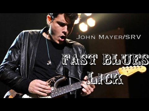 John Mayer SRV Style Fast Blues Lick Tutorial Lesson