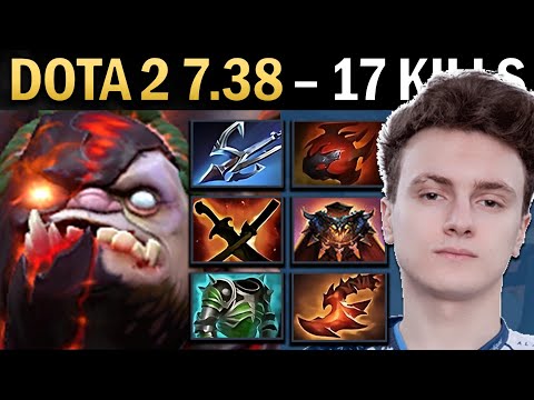 Pudge Gameplay Miracle with 17 Kills and Tarrasque - Dota 2 7.38