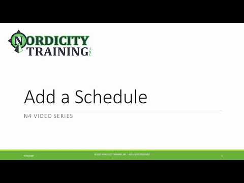 Add a Schedule to a Niagara (N4) Station