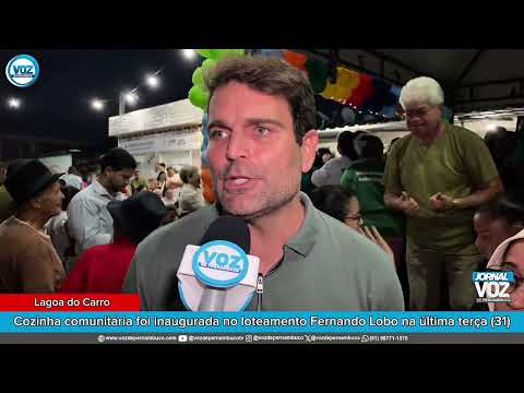 Deputado Estadual Gustavo Gouveia sobre inauguração da cozinha comunitária em Lagoa do Carro