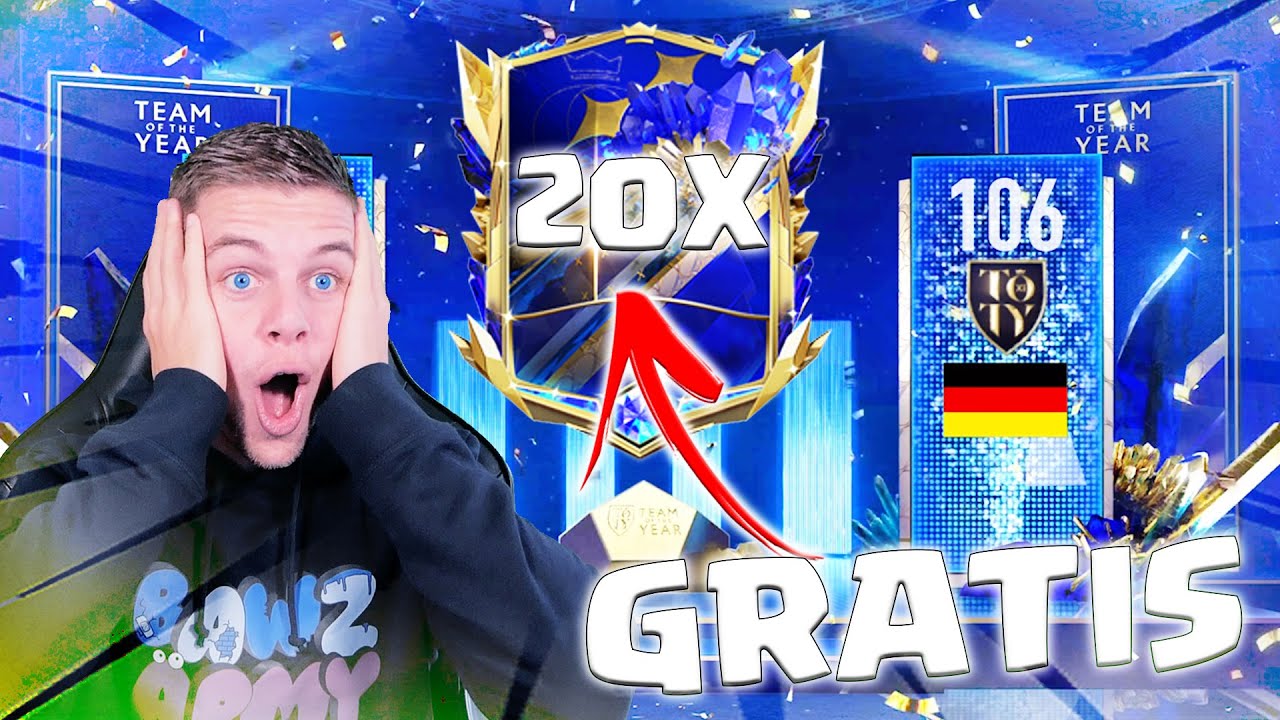 20+ GRATIS TOTY PACKS IN FIFA MOBILE!!