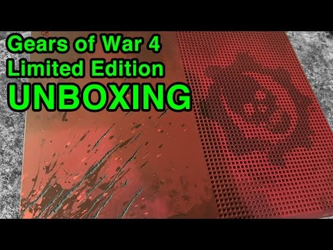 Gears of War 4 Xbox One S Unboxing - Limited Edition Bundle