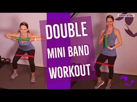 24 Minute Double Mini Band Workout---Full Body Loop Band Workout For Strengthening and Toning