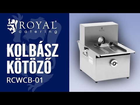 Videó - Kolbász kötöző - manuális - rozsdamentes acél - 3 tekercs kötözőzsineg - Royal Catering