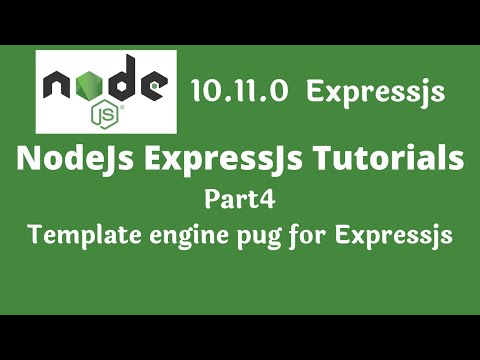 Nodejs tutorial template engine pug for expressjs part4