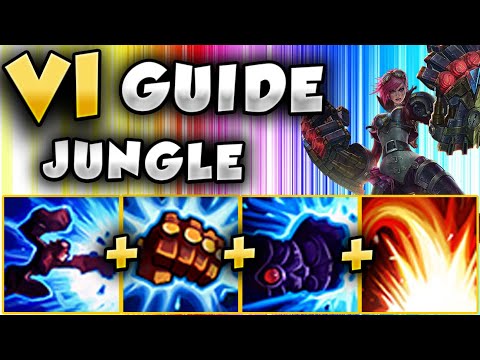VI JUNGLE GUIDE For BEGGINERS | How to Play Vi JUNGLE | VI JUNGLE Build, Runes, Jungle Path, Ganks