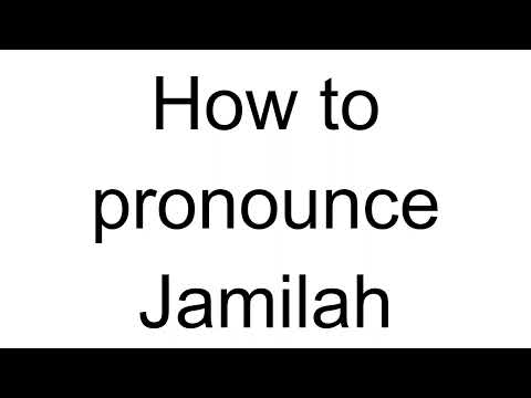 How to Pronounce Jamilah (Arabic)