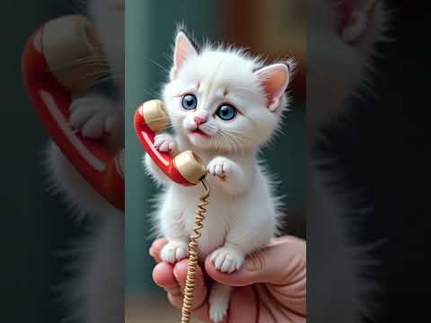 Kitten Calling Mama on the Phone 📞 Mama Mama 🧑 Mama cat #catsong #mamamama