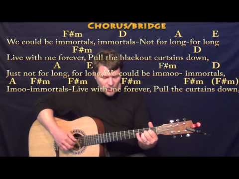 Immortals (Fall Out Boy) Fingerstyle Guitar Cover Lesson in F#m with Chords/Lyrics