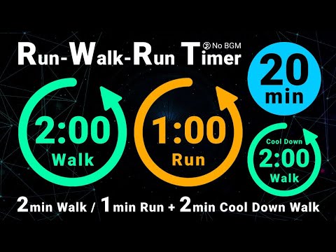 18-Minute Run-Walk-Run Timer: 2min Walk / 1min Run (No Music)
