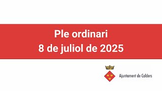 Ple del dia 08 de juliol de 2025