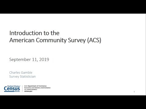 Introduction to the American Community Survey