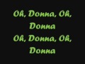 Ritchie Valens - Oh Donna lyrics on screen 